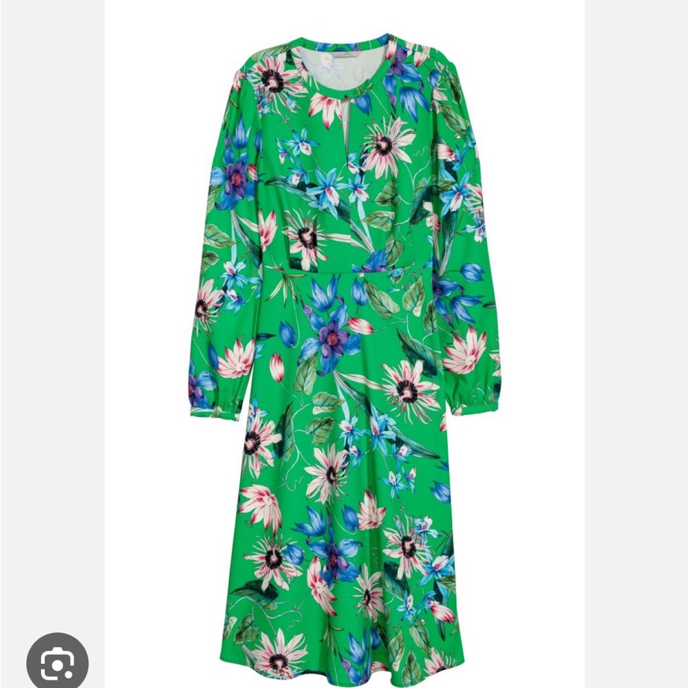 H&M Green Floral Dress